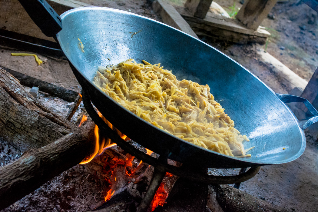 Food at village homestay with Tiger Trail Luang Prabang Laos