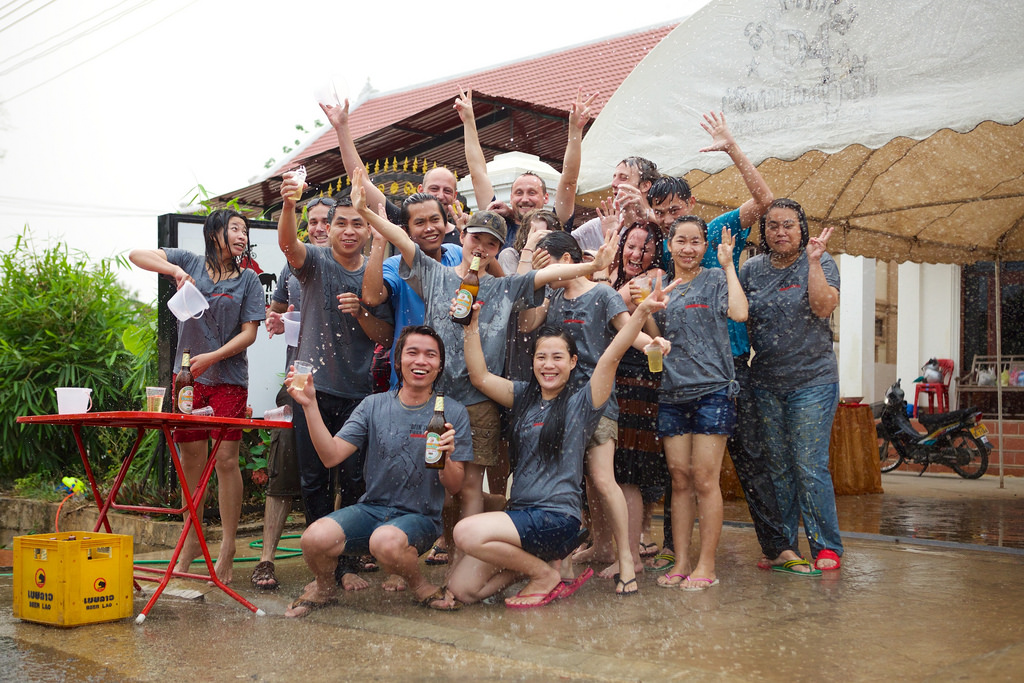 Tiger Trail Lao New Year Party - Phi Mai Lao Water festival in Luang Prabang