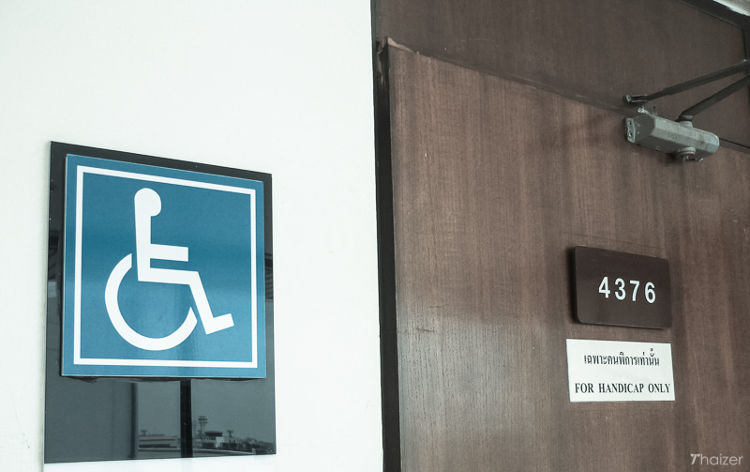 Disabled toilet sign at Don Muang airport