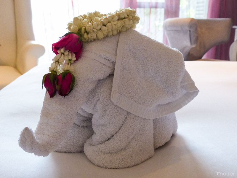 elephant towel origami at Hua Chang Heritage Hotel