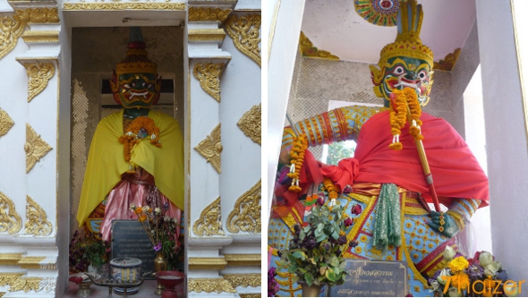 Yakshas at the entrance to Doi Suthep temple, Chiang Mai