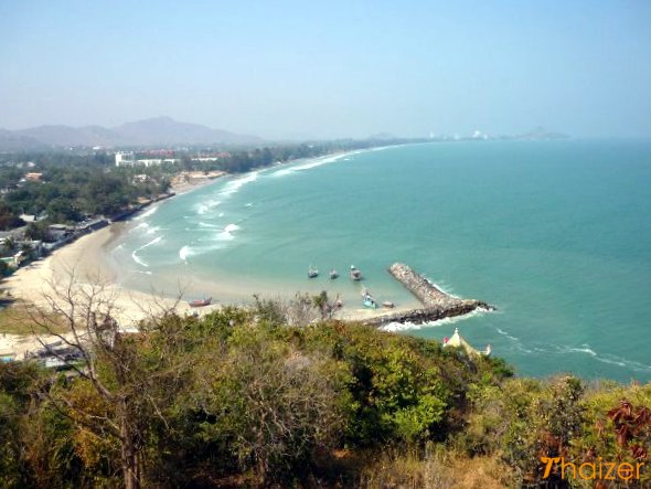 View from the top of Khao Tao hill looking north towards Hua Hin 