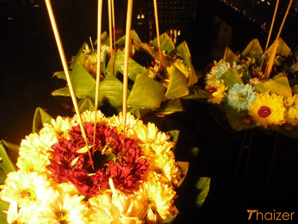 A floral float for Loy Krathong