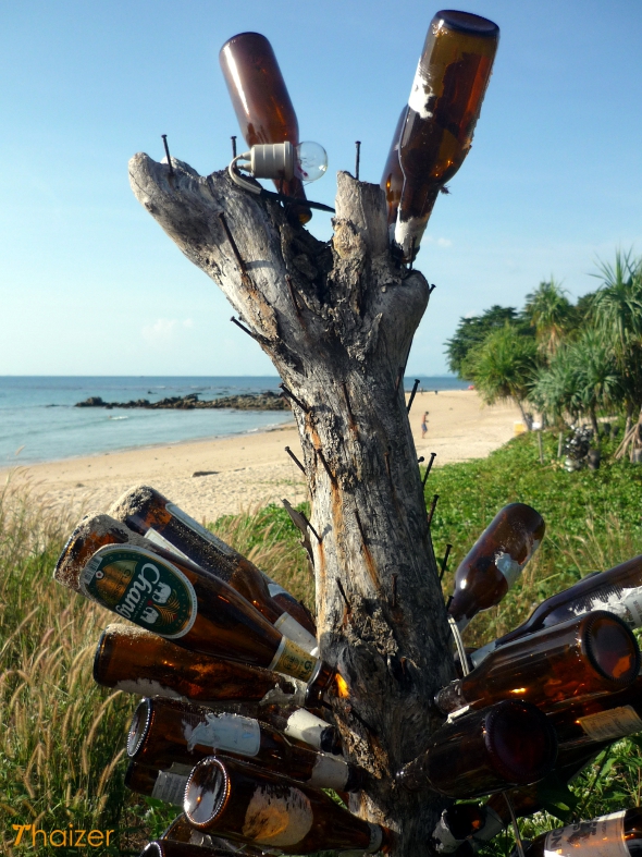 beer bottle tree at Klong Nin Beach, Ko Lanta