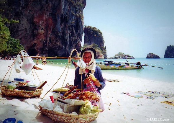 Food vendor on Phra Nang Beach, Krabi