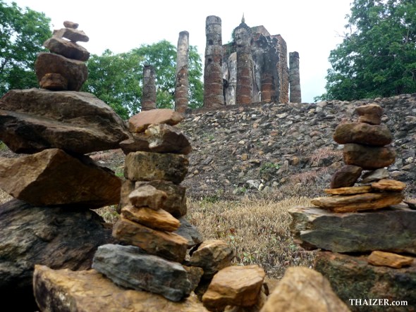 Buddhist stone piles for good luck