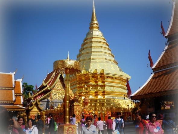 Gleaming gold at Wat Phra That Doi Suthep, Chiang Mai