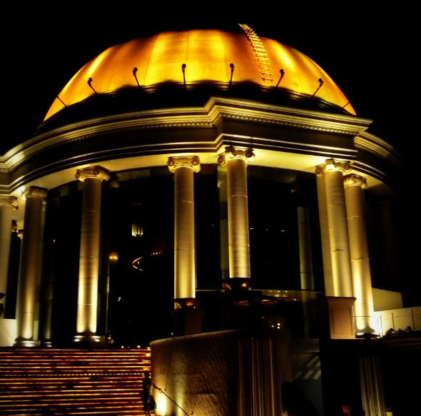 Gold coloured dome on top of the State Tower, Bangkok