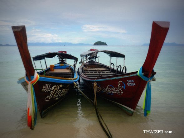 Two longtail boats at Ko Lipe