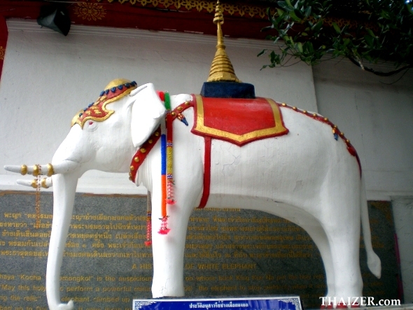 white elephant at Doi Suthep, Chiang Mai