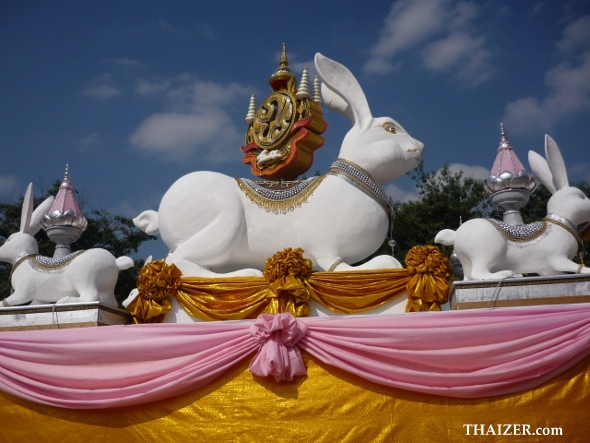 white rabbits in honour of His Majesty the King of Thailand