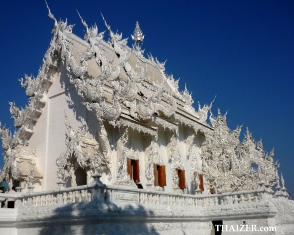The gleaming White Temple in Chiang Rai