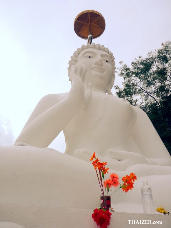 seated white Buddha in Chiang Rai