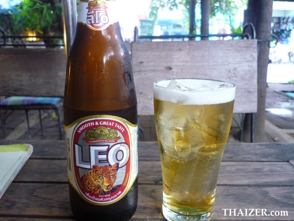 Leo Thai beer with ice
