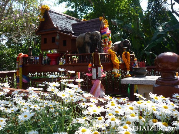 Spirit house at Bhuping Palace, Chiang Mai