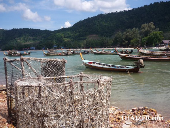 fishing boats and baskets in Ko Lanta