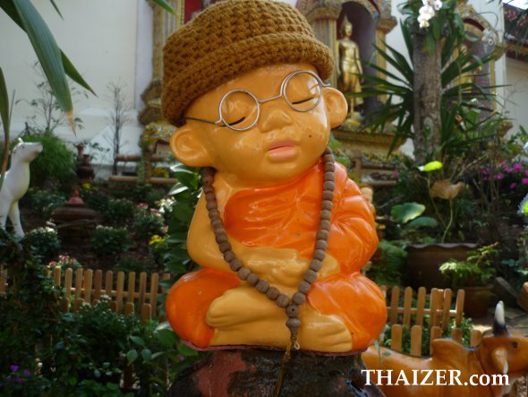 sleeping porcelain monk at Doi Suthep, Chiang Mai