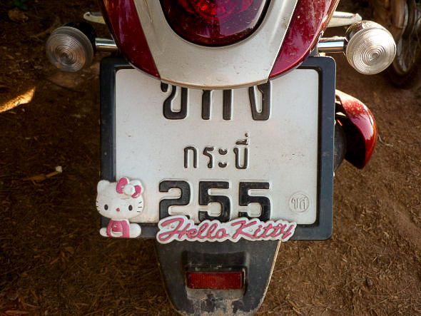 Hello Kitty on motorbike, Ko Lanta, Thailand