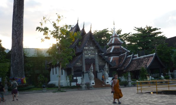 Courtyard and buildings at the rear of Wat Chedi Luang, Chiang Mai