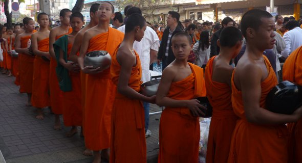 monks in Chiang Mai, Thailand