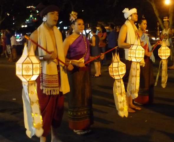 Lantern parade in Chiang Mai, Yi Peng Festival