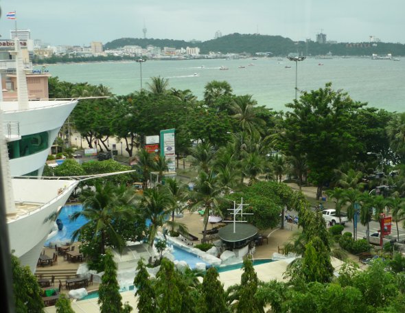 Sea-view from the Sandalay Resort hotel in north Pattaya