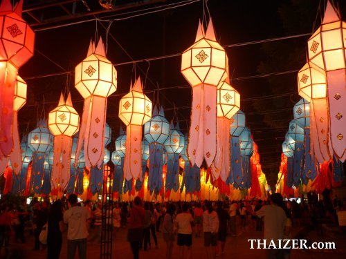 lanterns at Thapae Gate, Chiang Mai