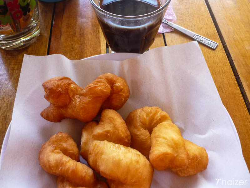 pa thong koh and black coffe for breakfast