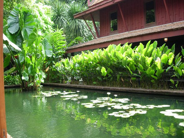 an oasis of green and calm at Jim Thompson's House in Bangkok