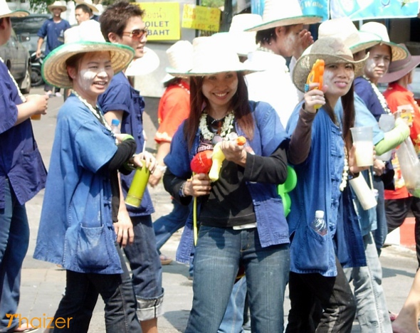 Songkran water fight in Thailand