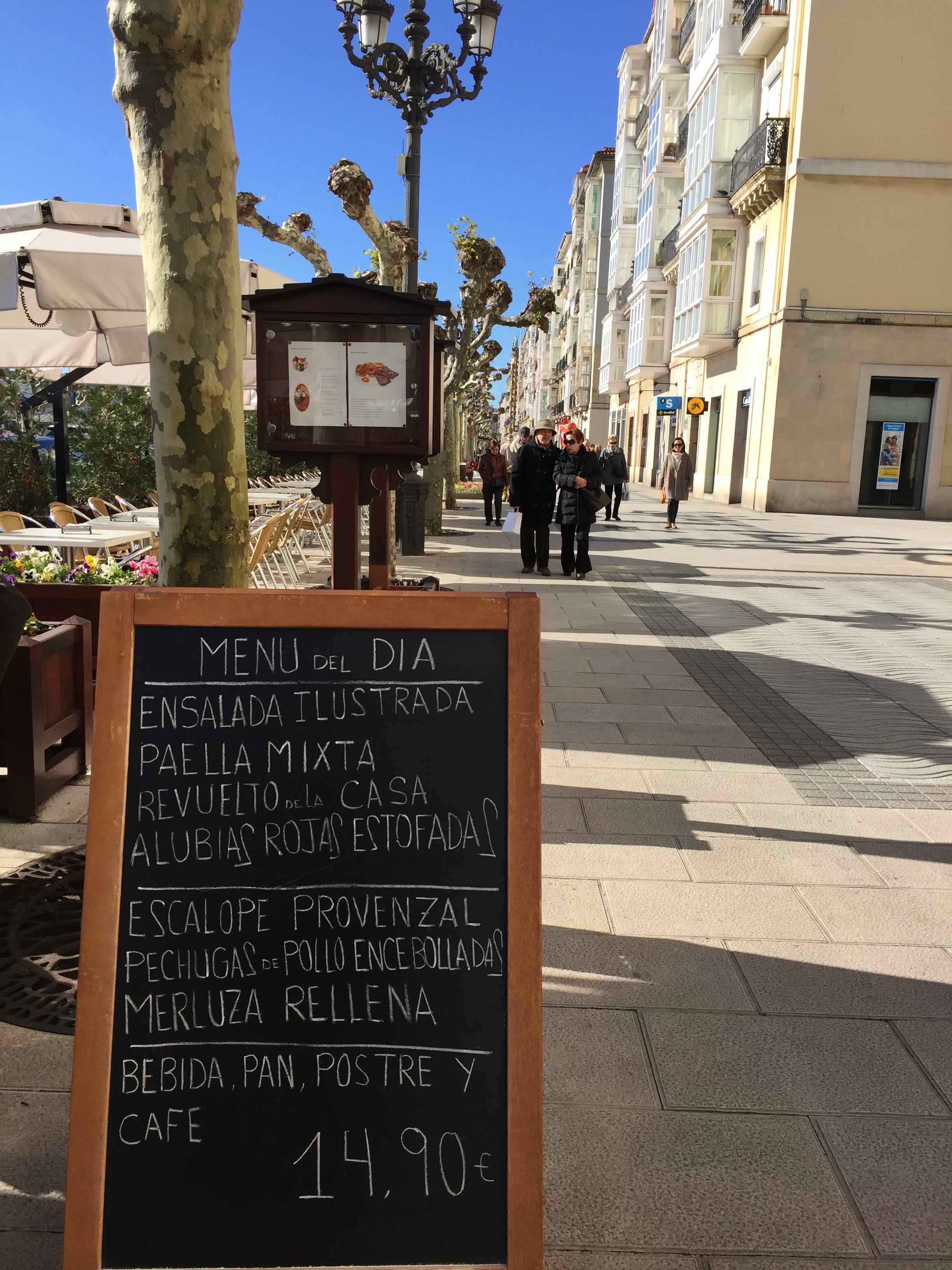 set-price meals in Spain