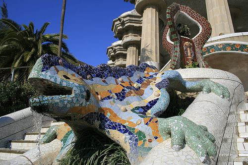 Parc Güell Barcelona Spain fee entry charging Gaudi 2013 2014