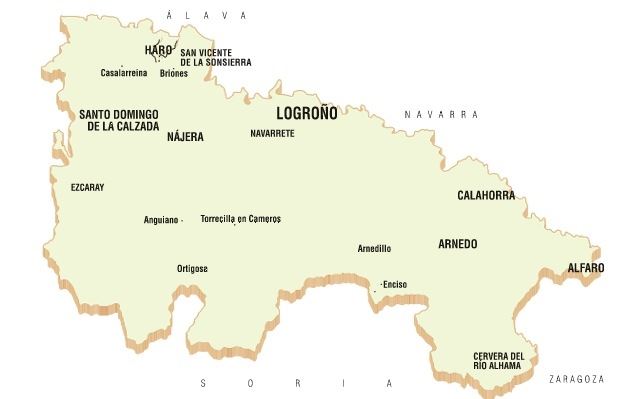 La Rioja Winery map tourism