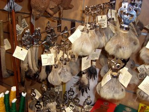 kanga scrotum key chain