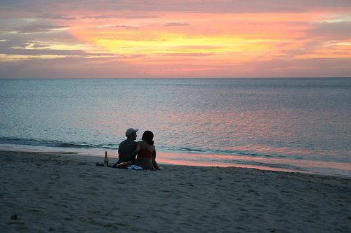 couple on beach