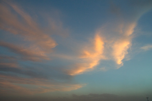 white cliffs early evening sky