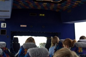 inside fraser tour bus