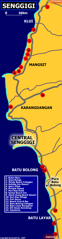 map of senggigi