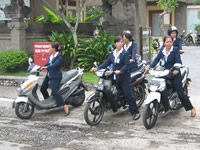 ladies on bikes