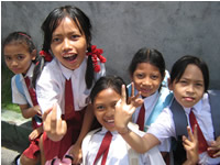 balinese schoolkids