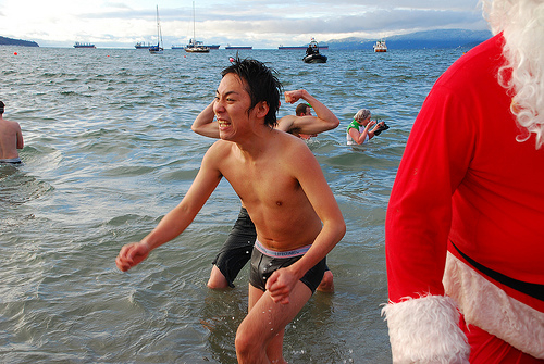 Vancouver's Polar Bear Swim, January 1 at English Bay