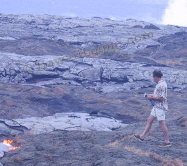 Hot Lava flows creeping above ground