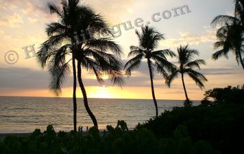 sunset over kauanaoa