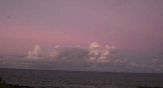 Sundown around 6:30 on the East Side of the Big Island