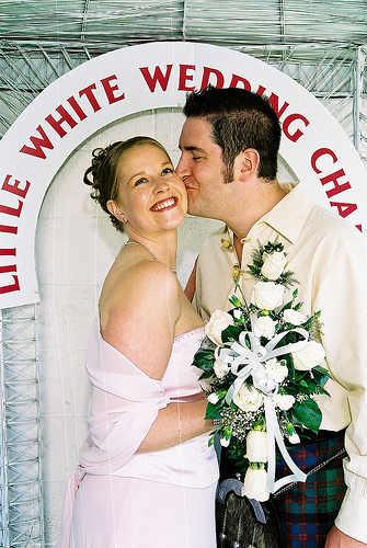 A wedding at the Little White Chapel