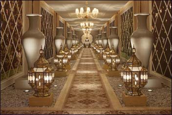 Spa treatment hallway at Encore Las Vegas