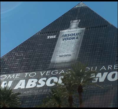 Absolut Vodka banner at Luxor Las Vegas
