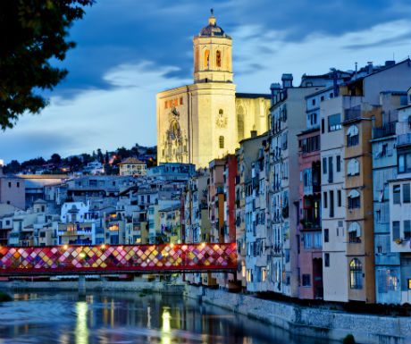 Girona Bridge Decorated Flower Festival-1