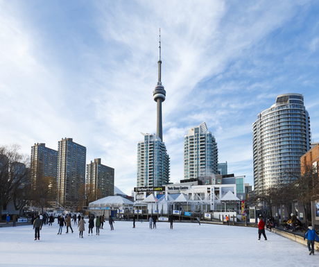 Ice-skating at Harbourfront