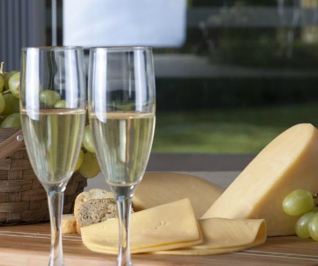 Cheese and champagne